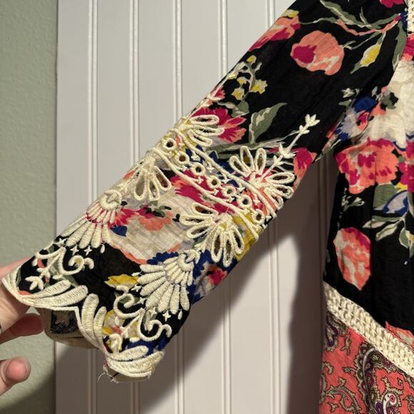 Anthropologie Vanessa Virginia Inez Patchwork Swing Dress Size 2 - Picture 4 of 8